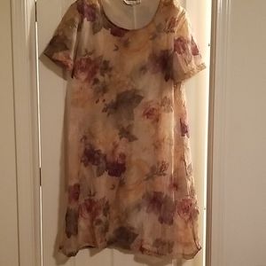 Vtg Spring Floral Dress